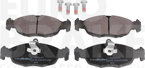 Eurobrake 5502221217 - Kit pastiglie freno, Freno a disco autozon.pro