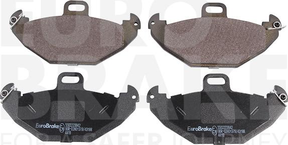 Eurobrake 5502223942 - Kit pastiglie freno, Freno a disco autozon.pro