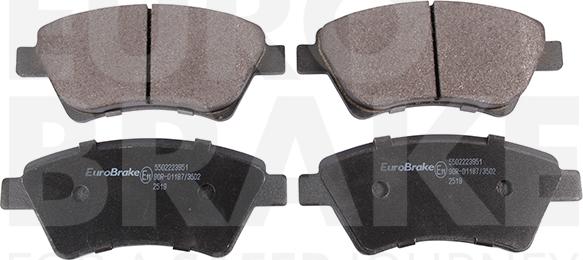 Eurobrake 5502223951 - Kit pastiglie freno, Freno a disco autozon.pro