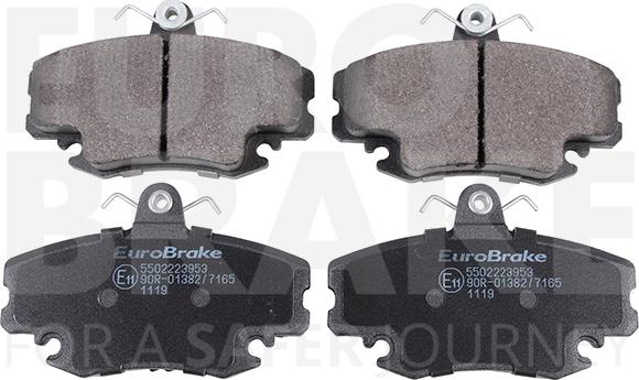 Eurobrake 5502223953 - Kit pastiglie freno, Freno a disco autozon.pro