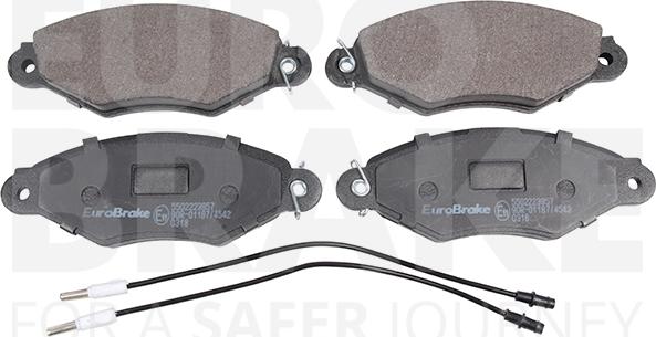 Eurobrake 5502223957 - Kit pastiglie freno, Freno a disco autozon.pro