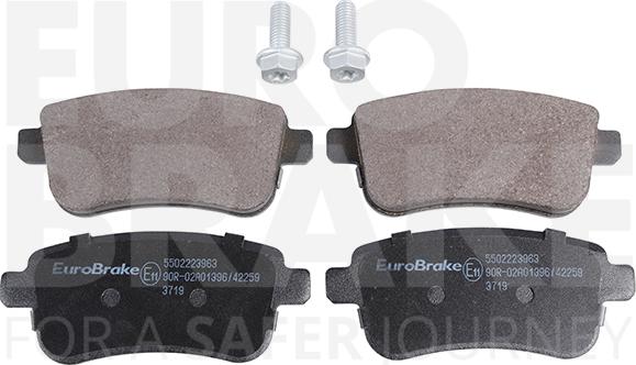 Eurobrake 5502223963 - Kit pastiglie freno, Freno a disco autozon.pro