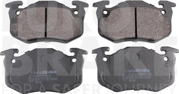 Eurobrake 5502223917 - Kit pastiglie freno, Freno a disco autozon.pro