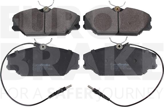 Eurobrake 5502223925 - Kit pastiglie freno, Freno a disco autozon.pro