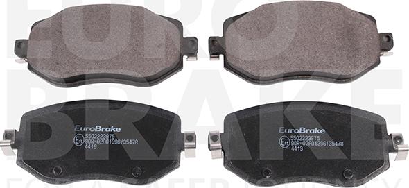 Eurobrake 5502223975 - Kit pastiglie freno, Freno a disco autozon.pro