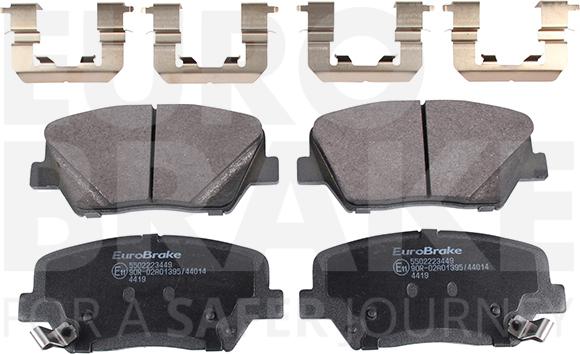 Eurobrake 5502223449 - Kit pastiglie freno, Freno a disco autozon.pro