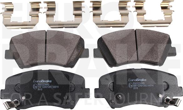 Eurobrake 5502223443 - Kit pastiglie freno, Freno a disco autozon.pro