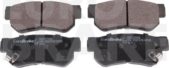 Eurobrake 5502223456 - Kit pastiglie freno, Freno a disco autozon.pro