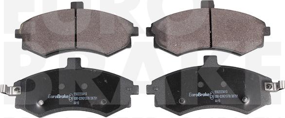 Eurobrake 5502223413 - Kit pastiglie freno, Freno a disco autozon.pro