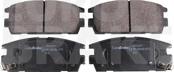 Eurobrake 5502223417 - Kit pastiglie freno, Freno a disco autozon.pro