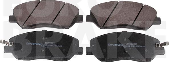 Eurobrake 5502223427 - Kit pastiglie freno, Freno a disco autozon.pro