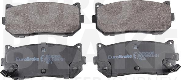 Eurobrake 5502223503 - Kit pastiglie freno, Freno a disco autozon.pro