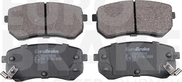 Eurobrake 5502223514 - Kit pastiglie freno, Freno a disco autozon.pro