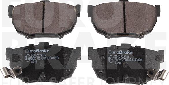 Eurobrake 5502223518 - Kit pastiglie freno, Freno a disco autozon.pro