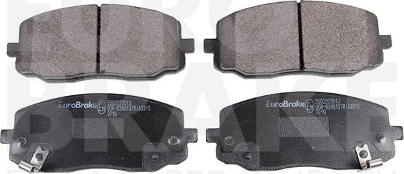 Eurobrake 5502223513 - Kit pastiglie freno, Freno a disco autozon.pro