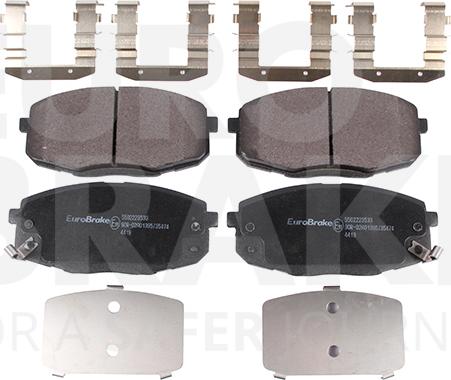 Eurobrake 5502223533 - Kit pastiglie freno, Freno a disco autozon.pro