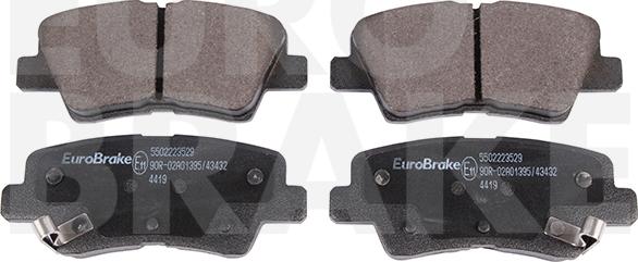 Eurobrake 5502223529 - Kit pastiglie freno, Freno a disco autozon.pro