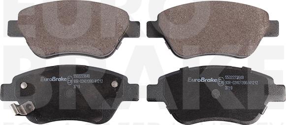 Eurobrake 5502223649 - Kit pastiglie freno, Freno a disco autozon.pro