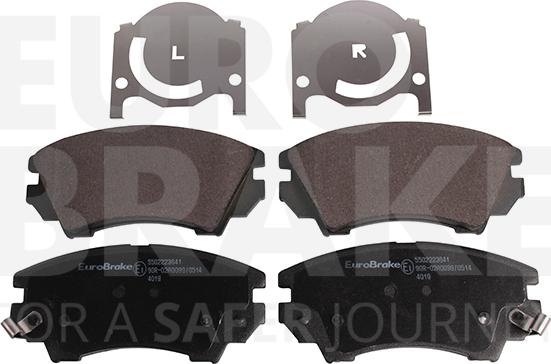 Eurobrake 5502223641 - Kit pastiglie freno, Freno a disco autozon.pro