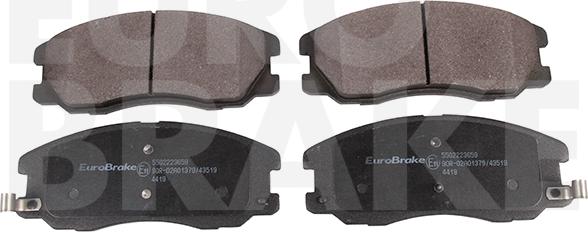 Eurobrake 5502223659 - Kit pastiglie freno, Freno a disco autozon.pro