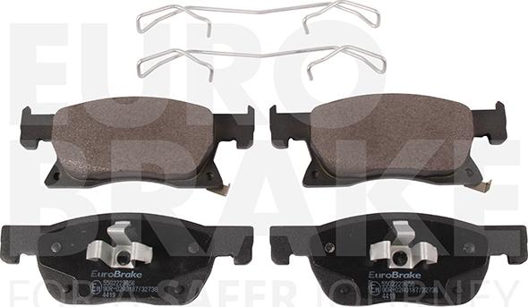 Eurobrake 5502223656 - Kit pastiglie freno, Freno a disco autozon.pro