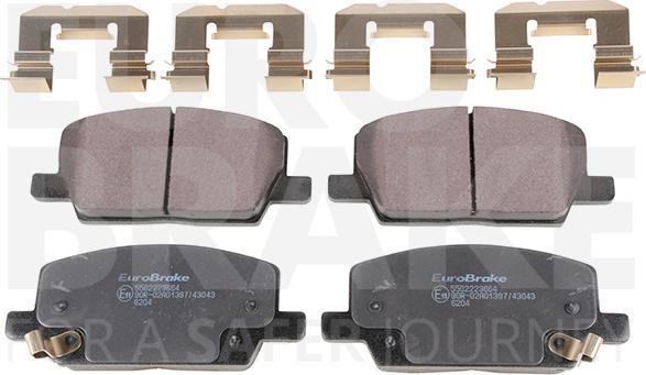 Eurobrake 5502223664 - Kit pastiglie freno, Freno a disco autozon.pro