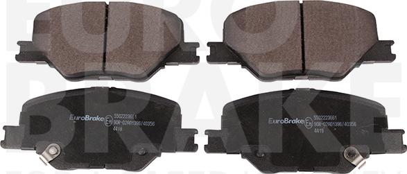 Eurobrake 5502223661 - Kit pastiglie freno, Freno a disco autozon.pro