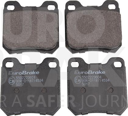 Eurobrake 5502223604 - Kit pastiglie freno, Freno a disco autozon.pro