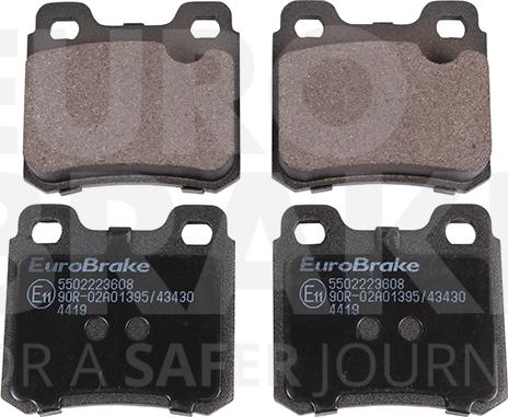 Eurobrake 5502223608 - Kit pastiglie freno, Freno a disco autozon.pro