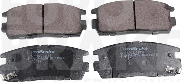 Eurobrake 5502223639 - Kit pastiglie freno, Freno a disco autozon.pro