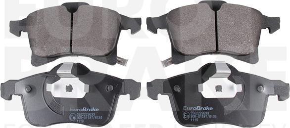 Eurobrake 5502223633 - Kit pastiglie freno, Freno a disco autozon.pro