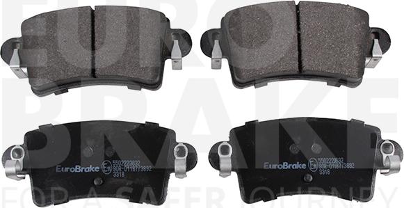 Eurobrake 5502223632 - Kit pastiglie freno, Freno a disco autozon.pro