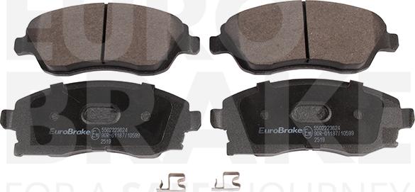 Eurobrake 5502223624 - Kit pastiglie freno, Freno a disco autozon.pro