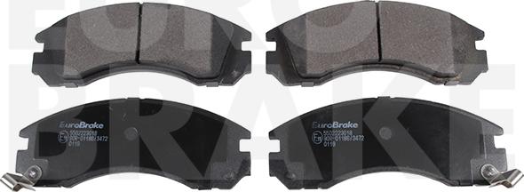 Eurobrake 5502223018 - Kit pastiglie freno, Freno a disco autozon.pro