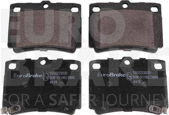 Eurobrake 5502223030 - Kit pastiglie freno, Freno a disco autozon.pro