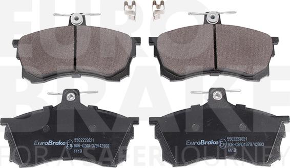 Eurobrake 5502223021 - Kit pastiglie freno, Freno a disco autozon.pro