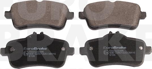 Eurobrake 5502223396 - Kit pastiglie freno, Freno a disco autozon.pro