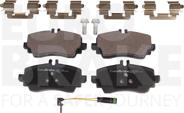 Eurobrake 5502223349 - Kit pastiglie freno, Freno a disco autozon.pro