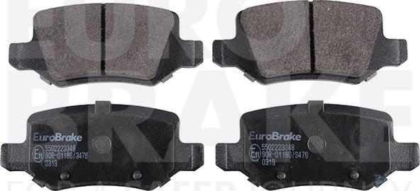 Eurobrake 5502223348 - Kit pastiglie freno, Freno a disco autozon.pro