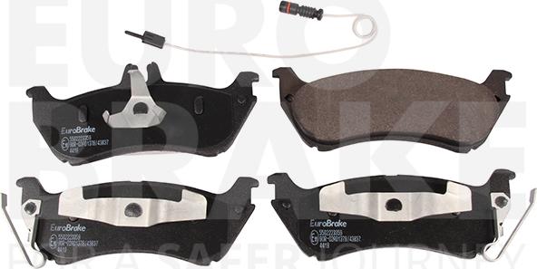 Eurobrake 5502223359 - Kit pastiglie freno, Freno a disco autozon.pro