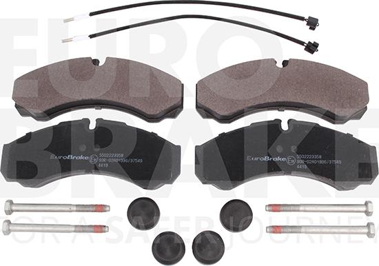 Eurobrake 5502223358 - Kit pastiglie freno, Freno a disco autozon.pro