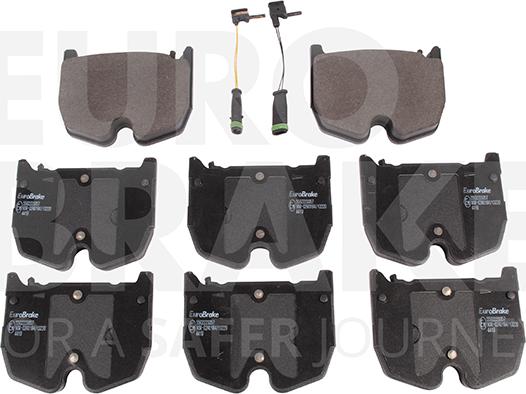 Eurobrake 5502223357 - Kit pastiglie freno, Freno a disco autozon.pro