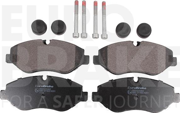 Eurobrake 5502223362 - Kit pastiglie freno, Freno a disco autozon.pro