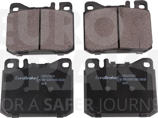 Eurobrake 5502223304 - Kit pastiglie freno, Freno a disco autozon.pro