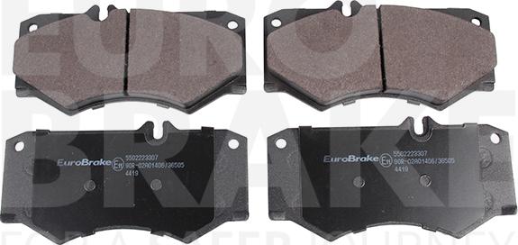 Eurobrake 5502223307 - Kit pastiglie freno, Freno a disco autozon.pro