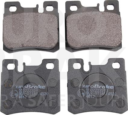 Eurobrake 5502223315 - Kit pastiglie freno, Freno a disco autozon.pro