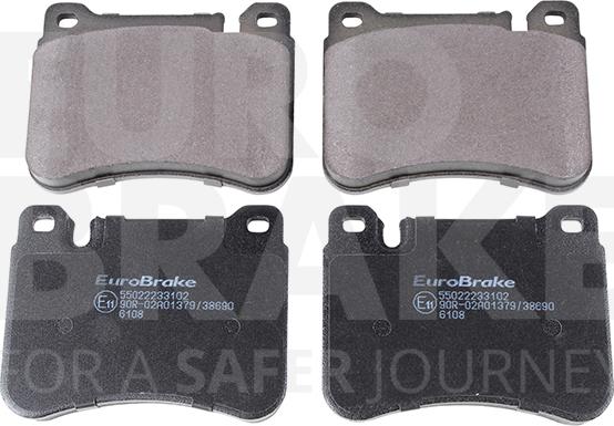 Eurobrake 55022233102 - Kit pastiglie freno, Freno a disco autozon.pro