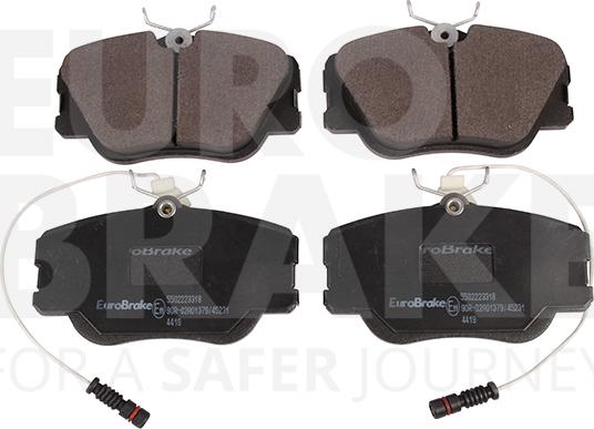 Eurobrake 5502223318 - Kit pastiglie freno, Freno a disco autozon.pro