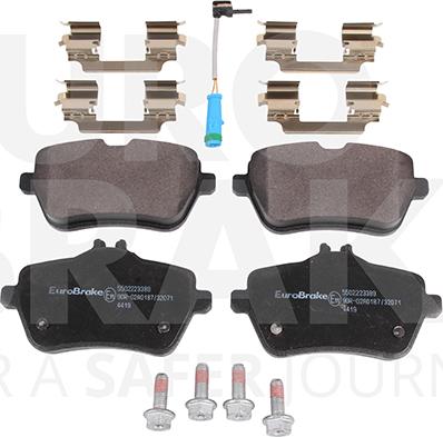 Eurobrake 5502223389 - Kit pastiglie freno, Freno a disco autozon.pro