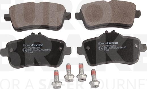 Eurobrake 5502223385 - Kit pastiglie freno, Freno a disco autozon.pro